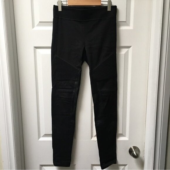 WILFRED Aritzia Black Moto Stretch Pants Sz 2 - Picture 2 of 8